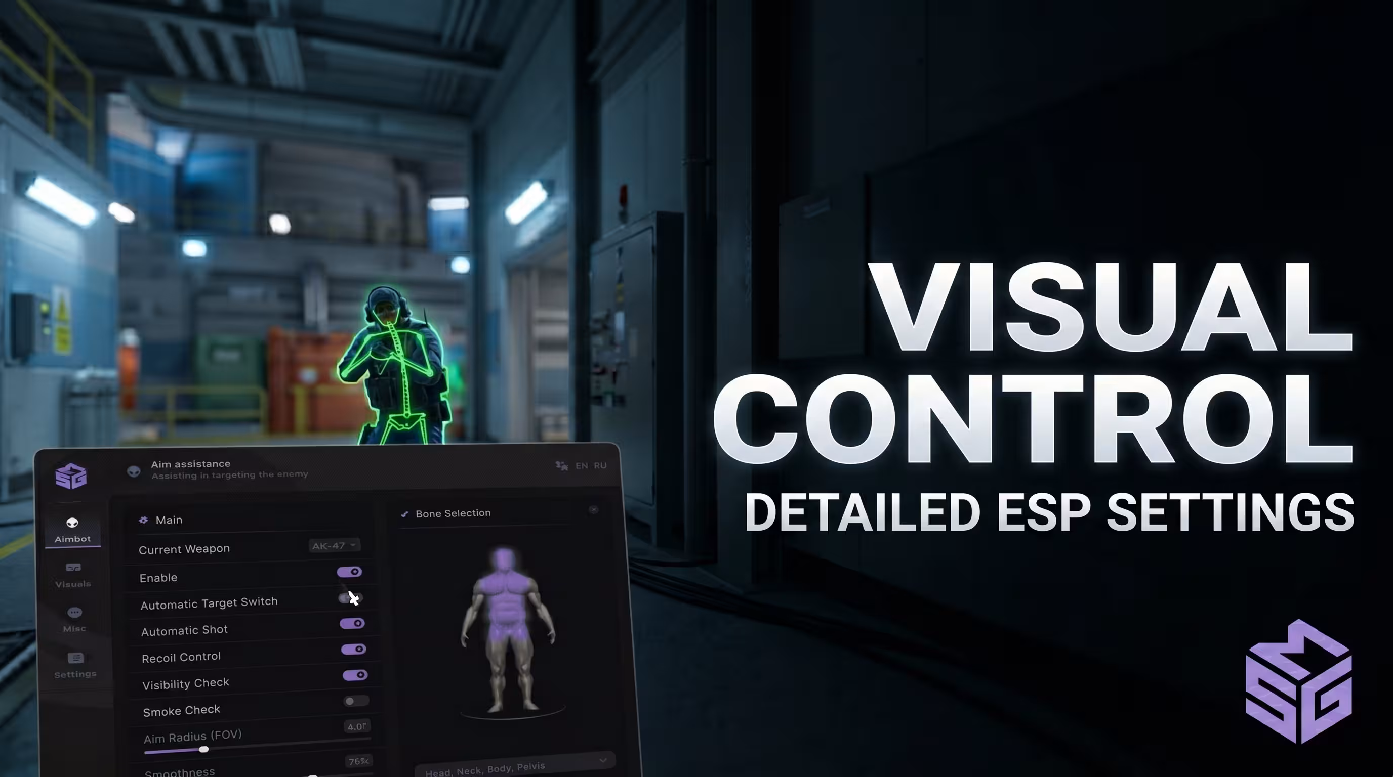 Analysis and visual control in private cheats for CS2
