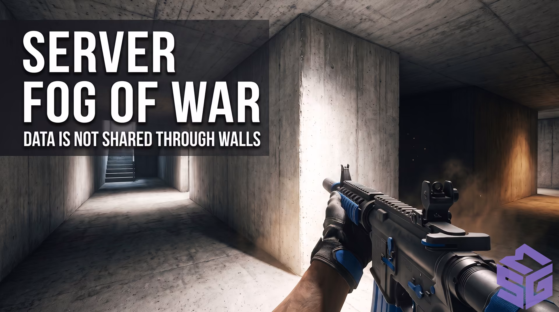Server-side raytraced fog of war blocking enemy player coordinate packets behind solid walls